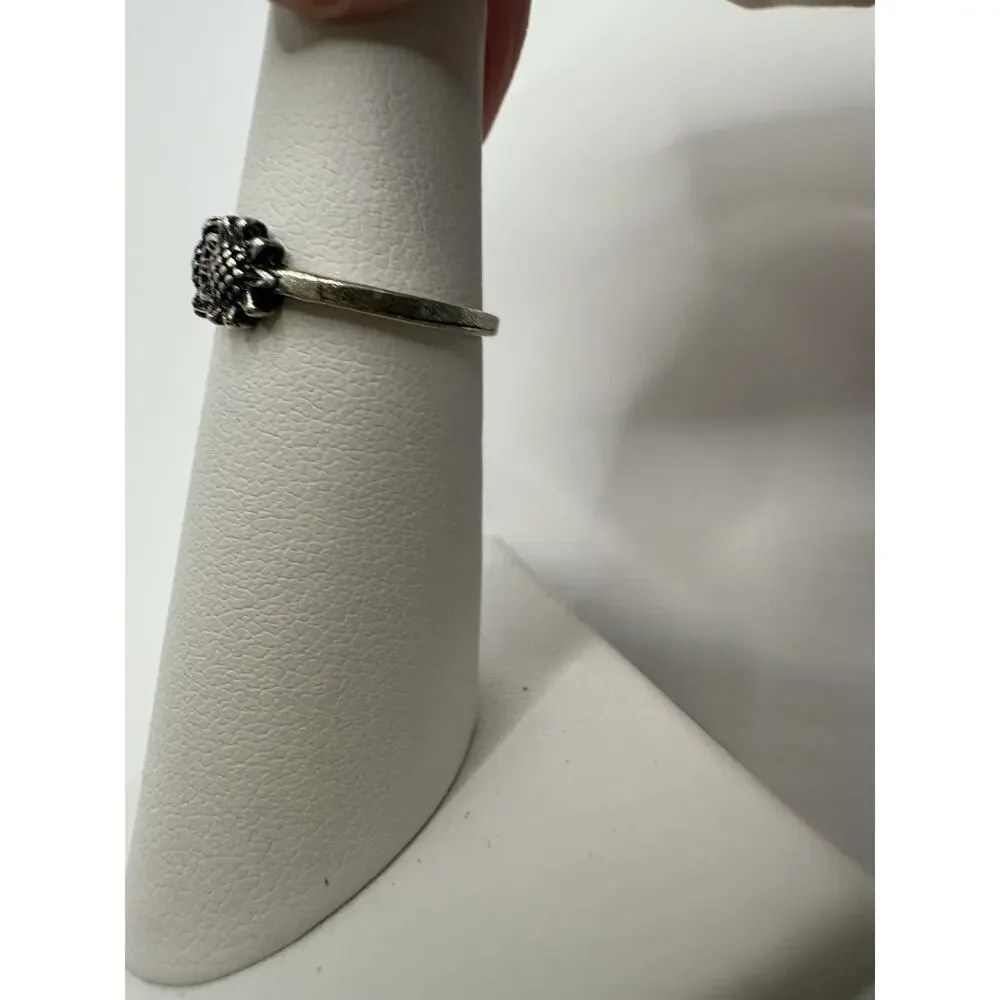 Silver Tone Sunflower Ring Size 5